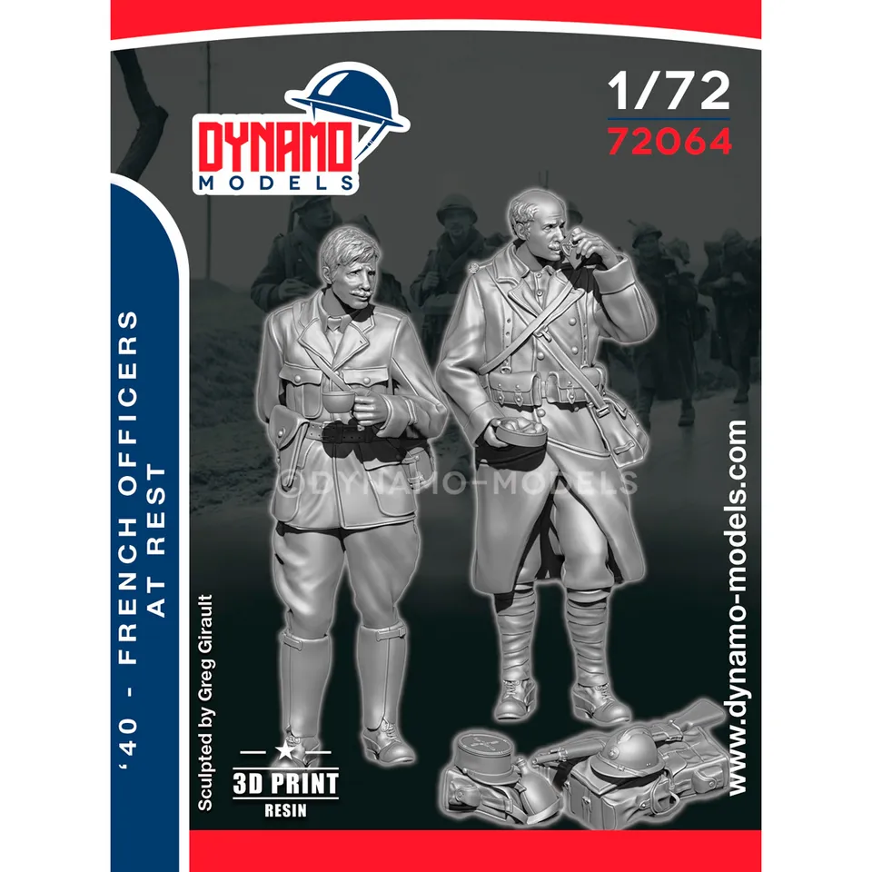 ak-interactive-1-72-1940-french-officers-at-rest-set-kit-figure-militari image 1