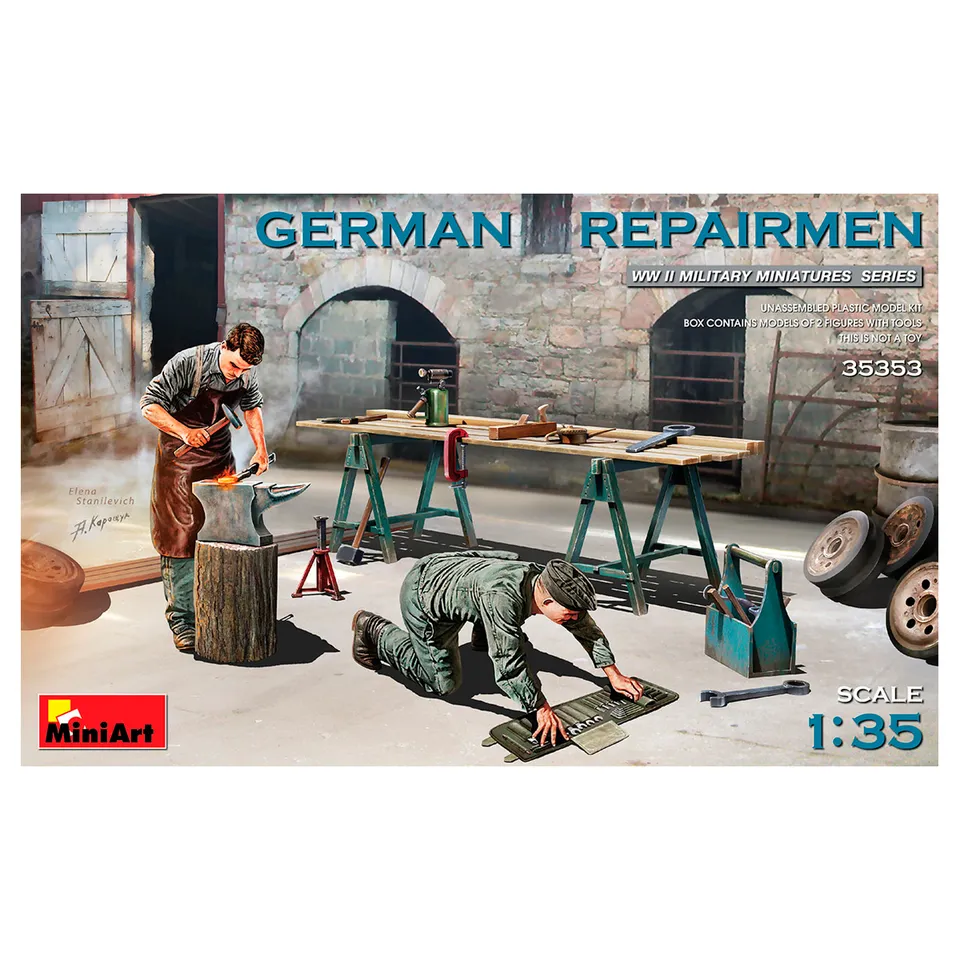 ak-interactive-1-35-german-repairmen-set-di-figurini-tedeschi-per-modellismo image 1