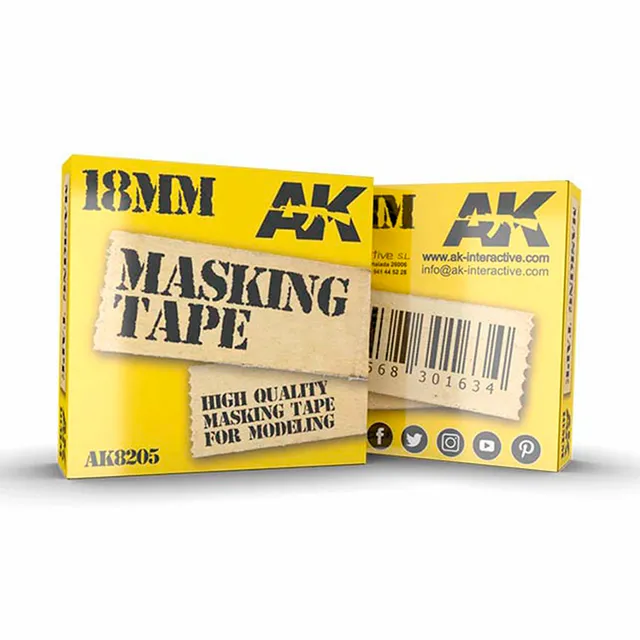 ak-interactive-nastro-adesivo-per-mascheramento-18-mm-per-modellismo-e-pittura image 1