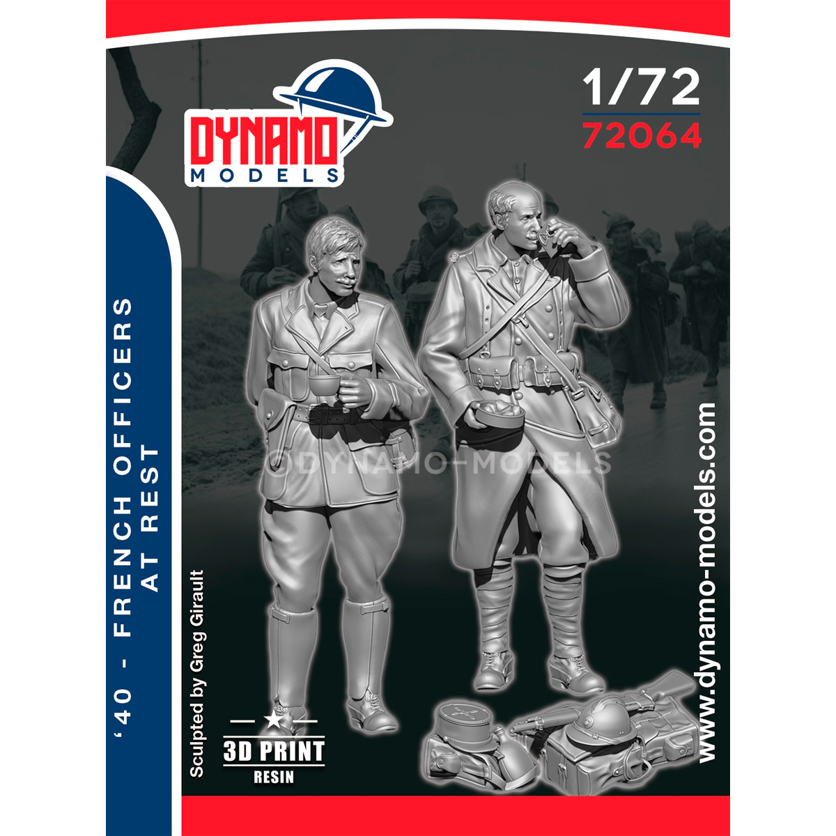 ak-interactive-1-72-1940-french-officers-at-rest-set-kit-figure-militari image 1