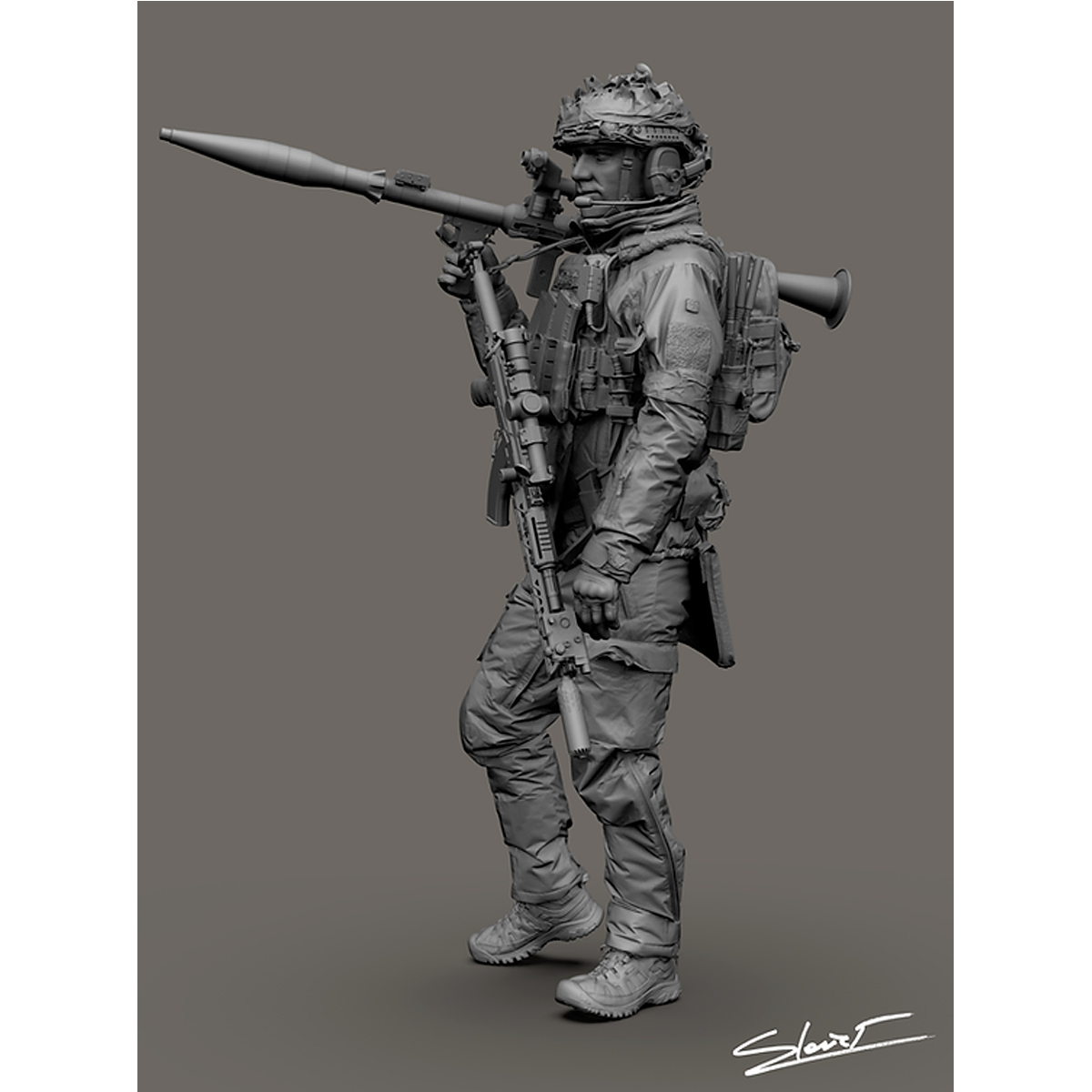 ak-interactive-ukrainian-soldier-10-scala-1-16-figura-in-resina-da-collezione image 2