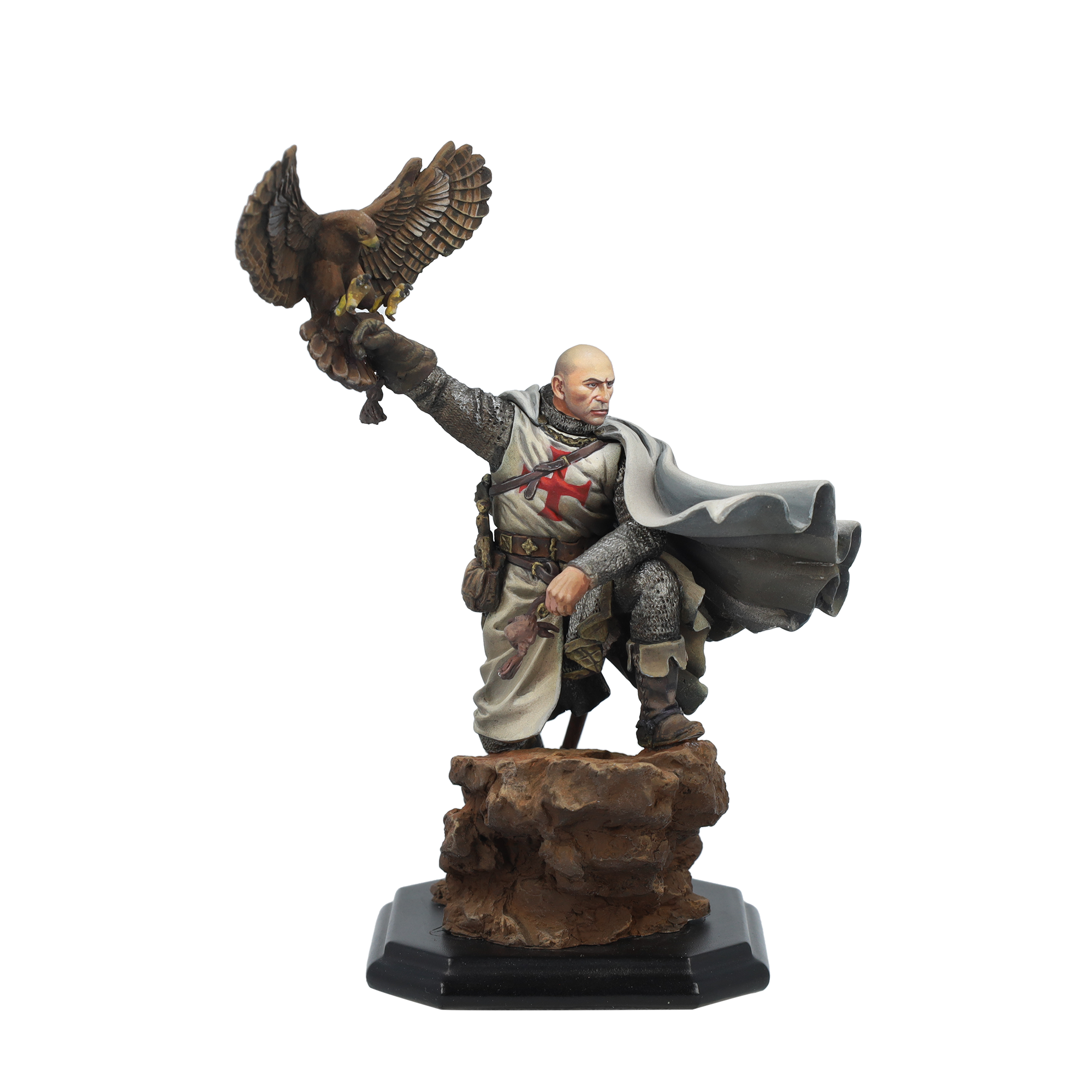 scale75-medieval-hunter-figura-in-metallo-bianco-75mm-fantasy-con-cane image 2