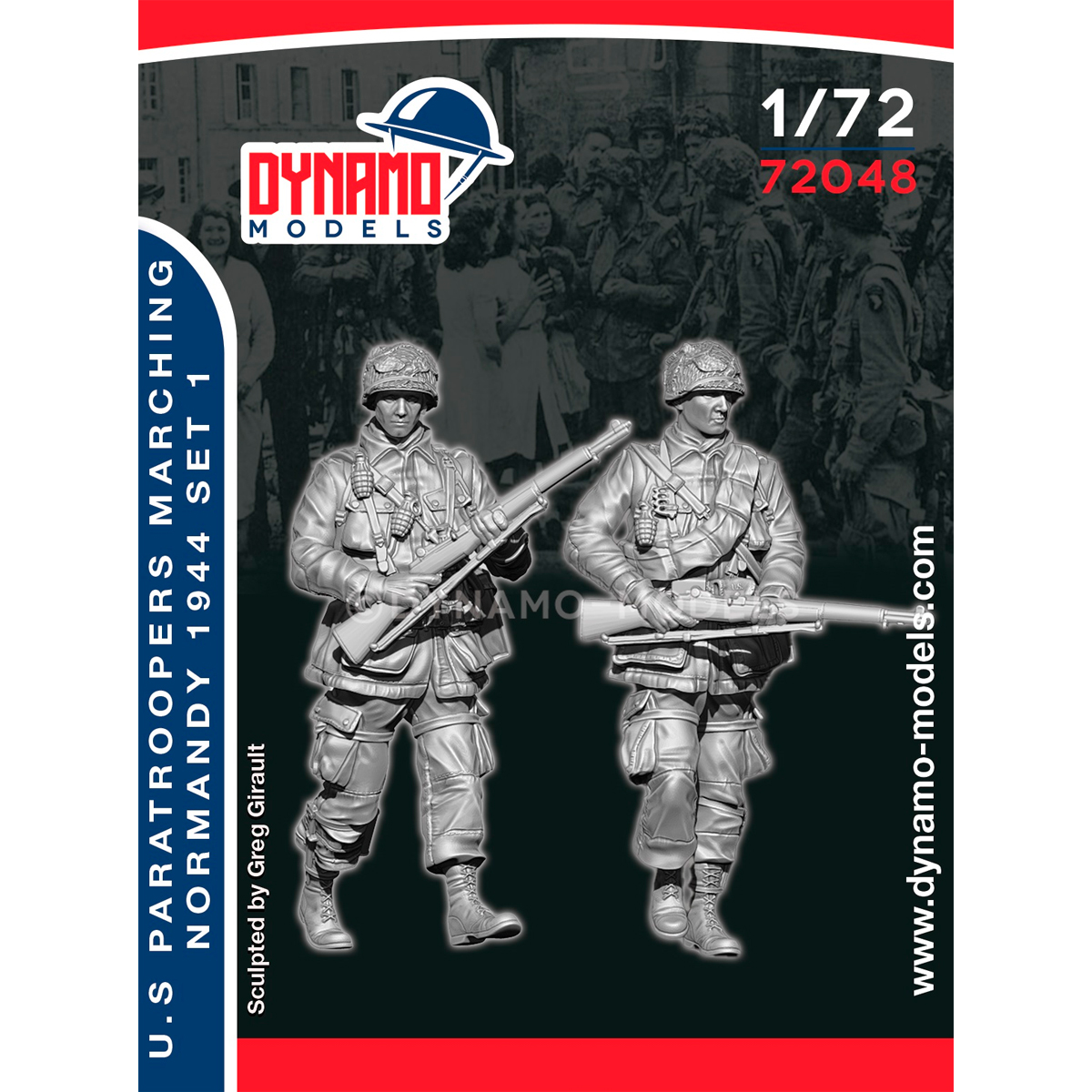 ak-interactive-1-72-u-s-paratroopers-marching-normandy-1944-set-1-2 image 1