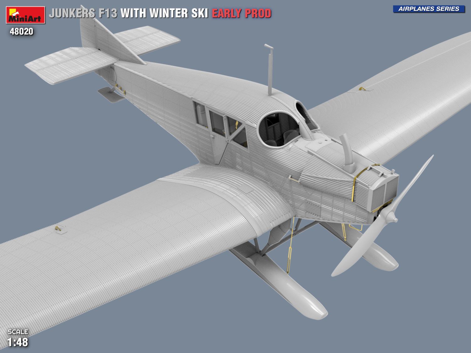 ak-interactive-1-48-junkers-f13-with-winter-ski-early-prod-kit-di-modellismo image 7