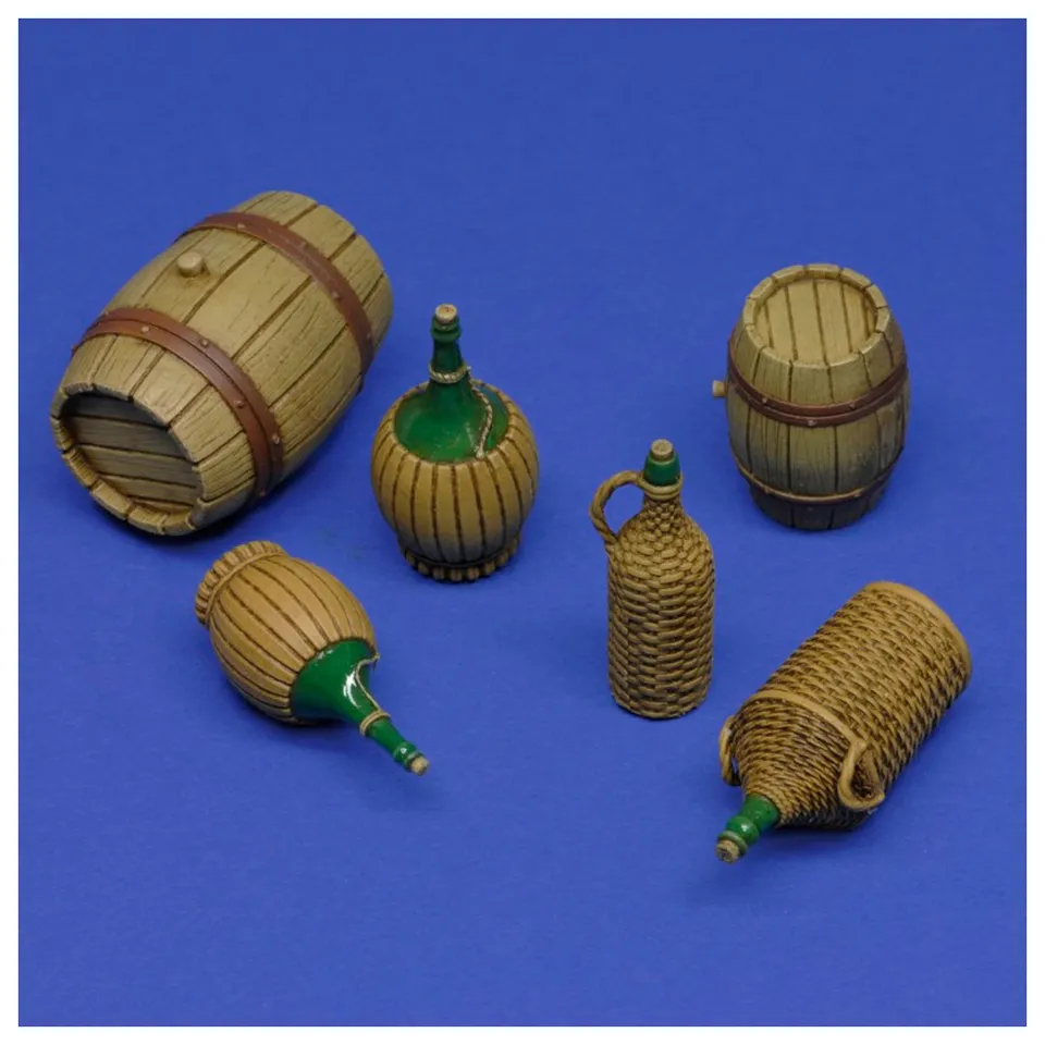 ak-interactive-wicker-bottles-and-small-barrels-1-16-kit-modellismo image 1