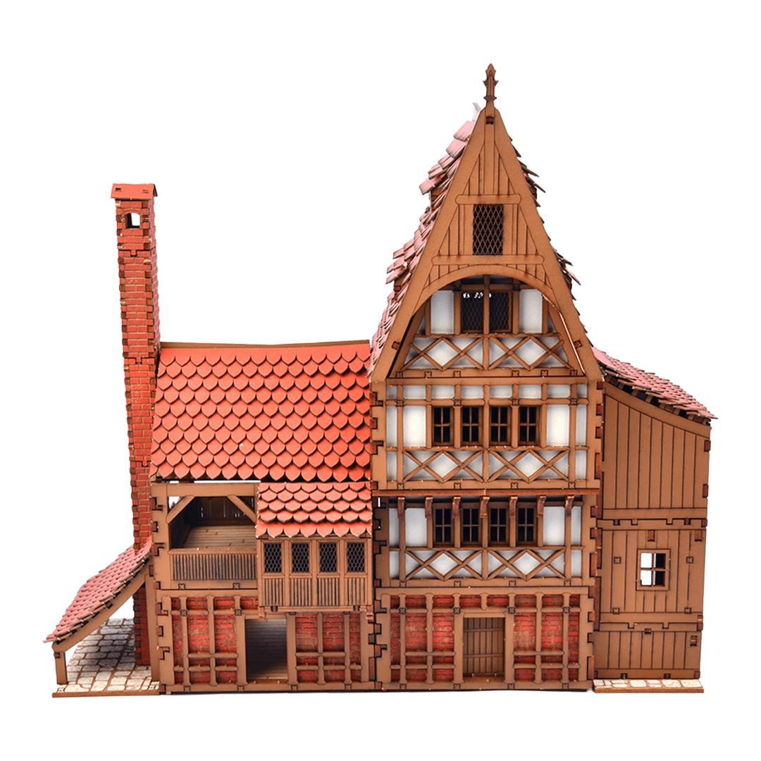 ak-interactive-guild-house-28mm-scale-model-kit-medieval-european image 3
