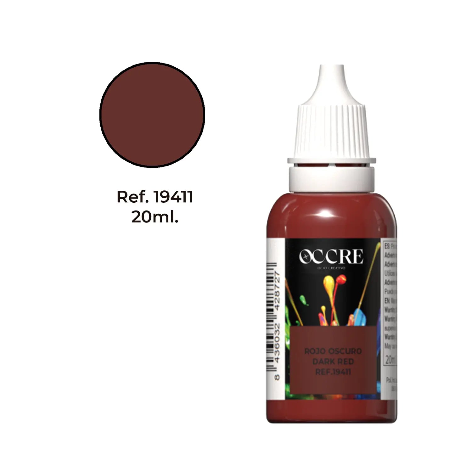 occre-pittura-acrilica-rosso-scuro-20-ml image 1