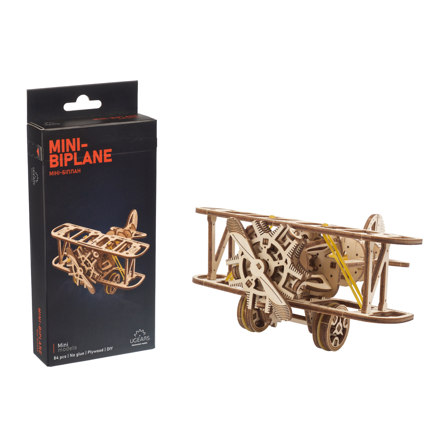ugears-mini-biplane-aereo-biplano-in-legno-u-mini-da-costruire image 5