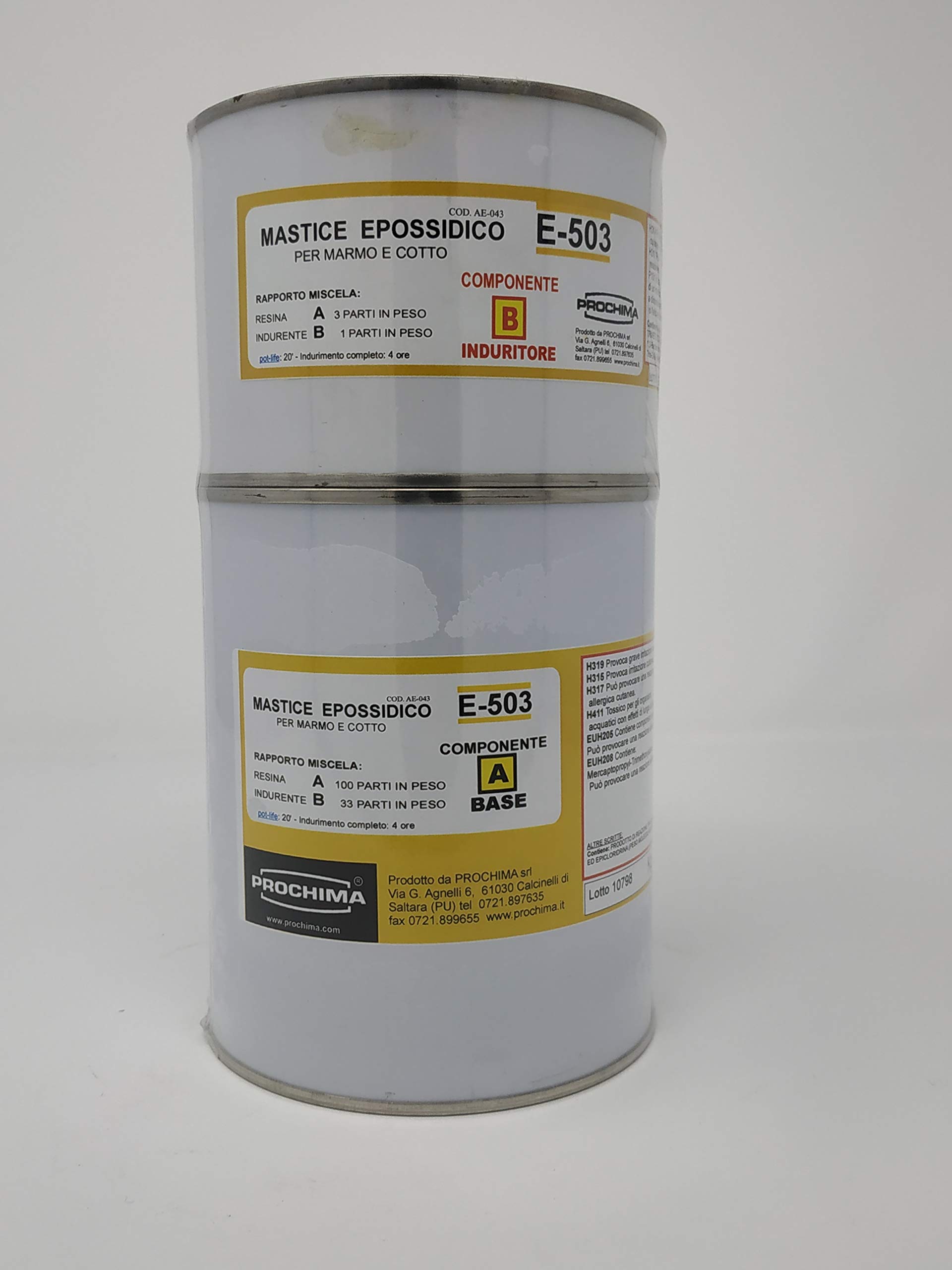 prochima-ae043k1-e503-mastice-epossidico-trasparente-da-1-kg image 1