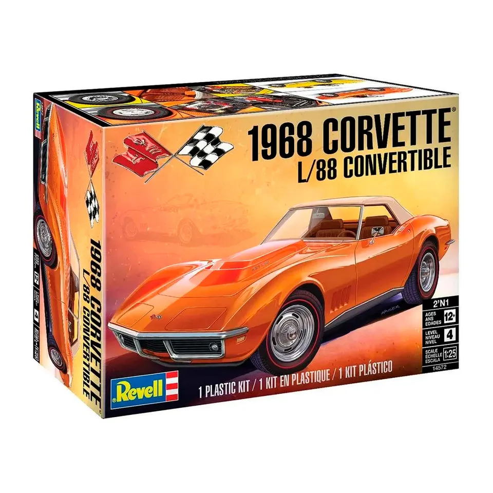 ak-interactive-1-24-corvette-68-l-88-roadster-kit-modello-auto image 1