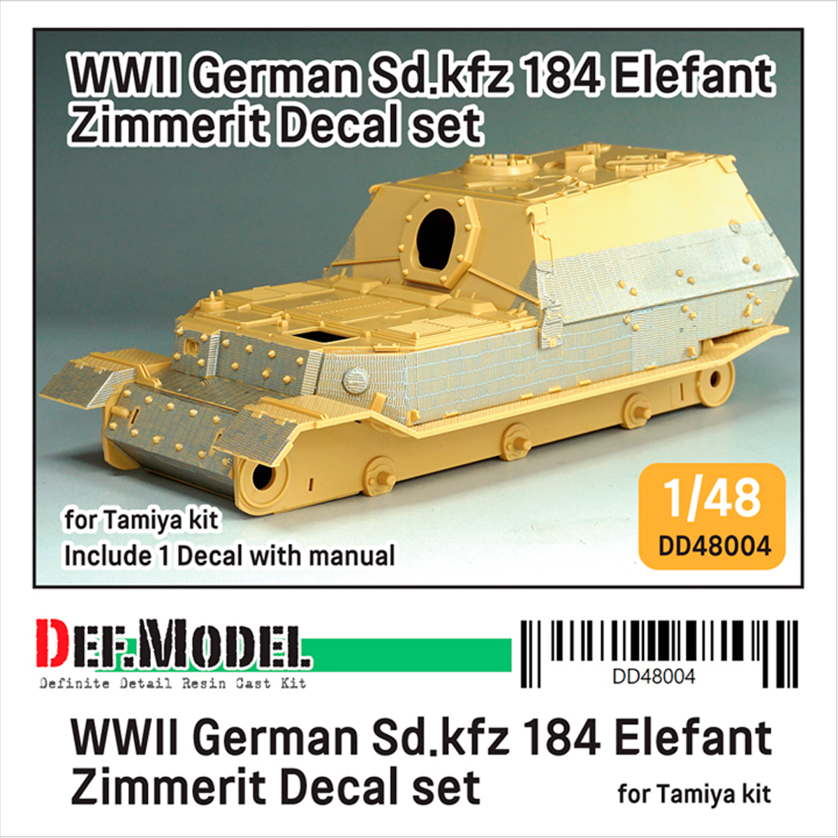 ak-interactive-set-decal-zimmerit-elefant-tedesco-wwii-per-kit-tamiya-1-48 image 1