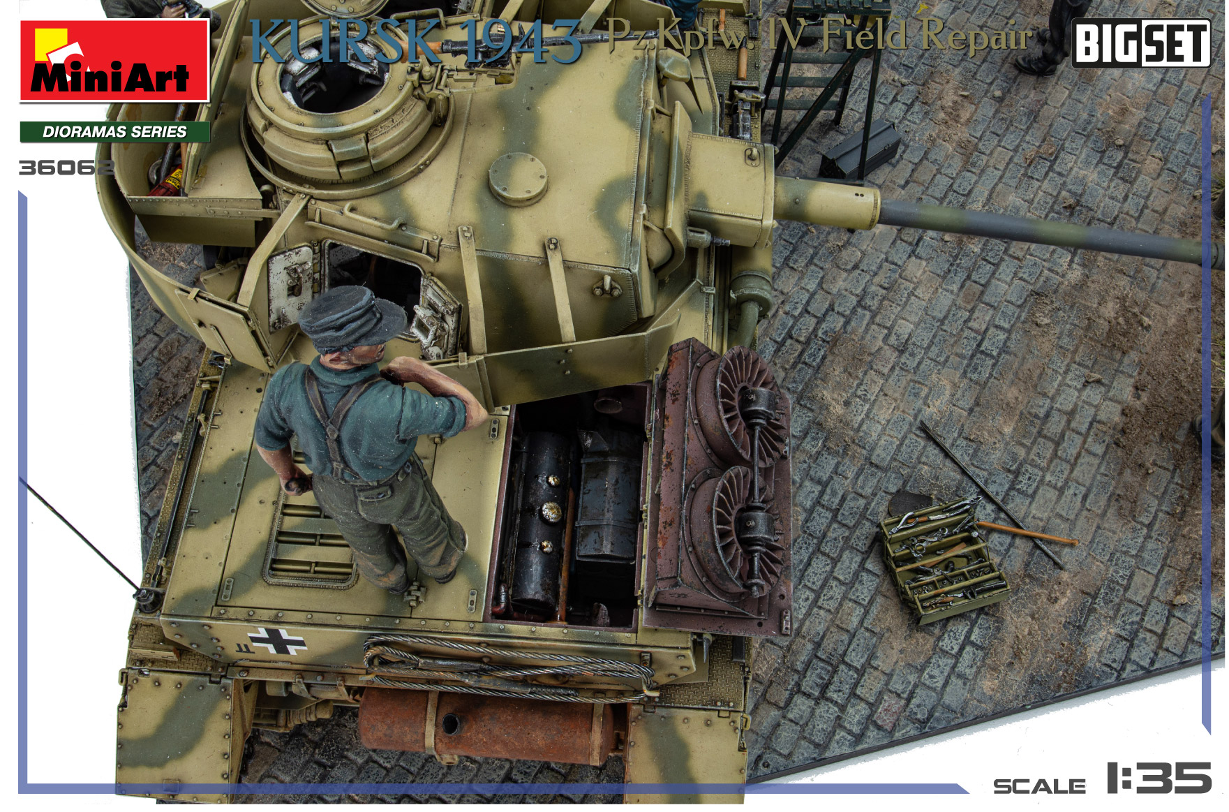 ak-interactive-1-35-kursk-1943-pz-kpfw-iv-field-repair-big-set image 8