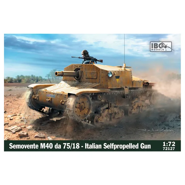 ak-interactive-semovente-m40-da-75-18-scala-1-72-kit-modellismo-carro-armato-ita image 1