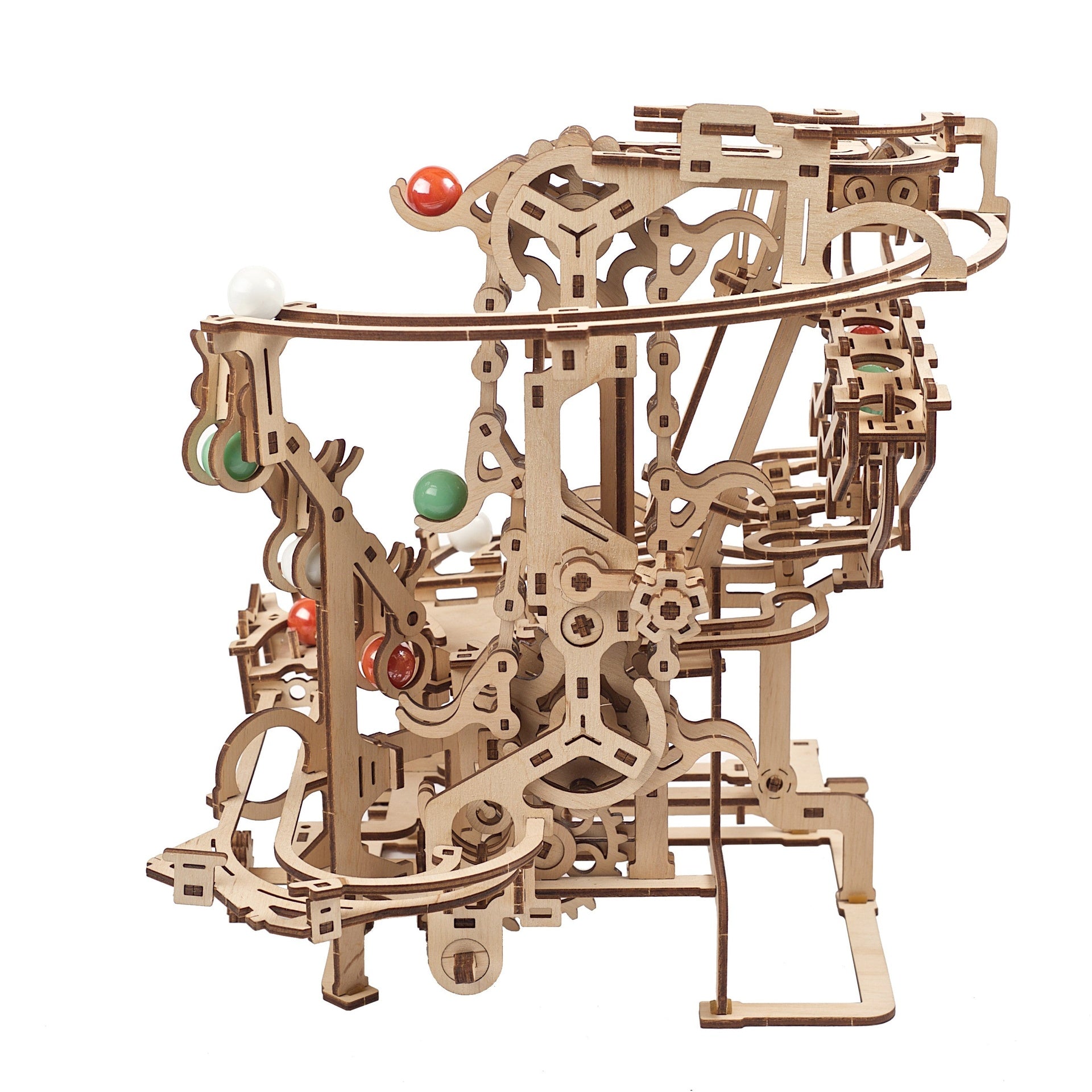 ugears-marble-run-chain-hoist-pista-per-biglie-in-legno-da-costruire-con-catena image 3