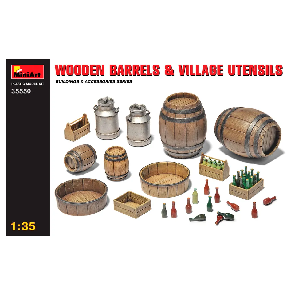 ak-interactive-1-35-barili-di-legno-e-utensili-da-villaggio image 1