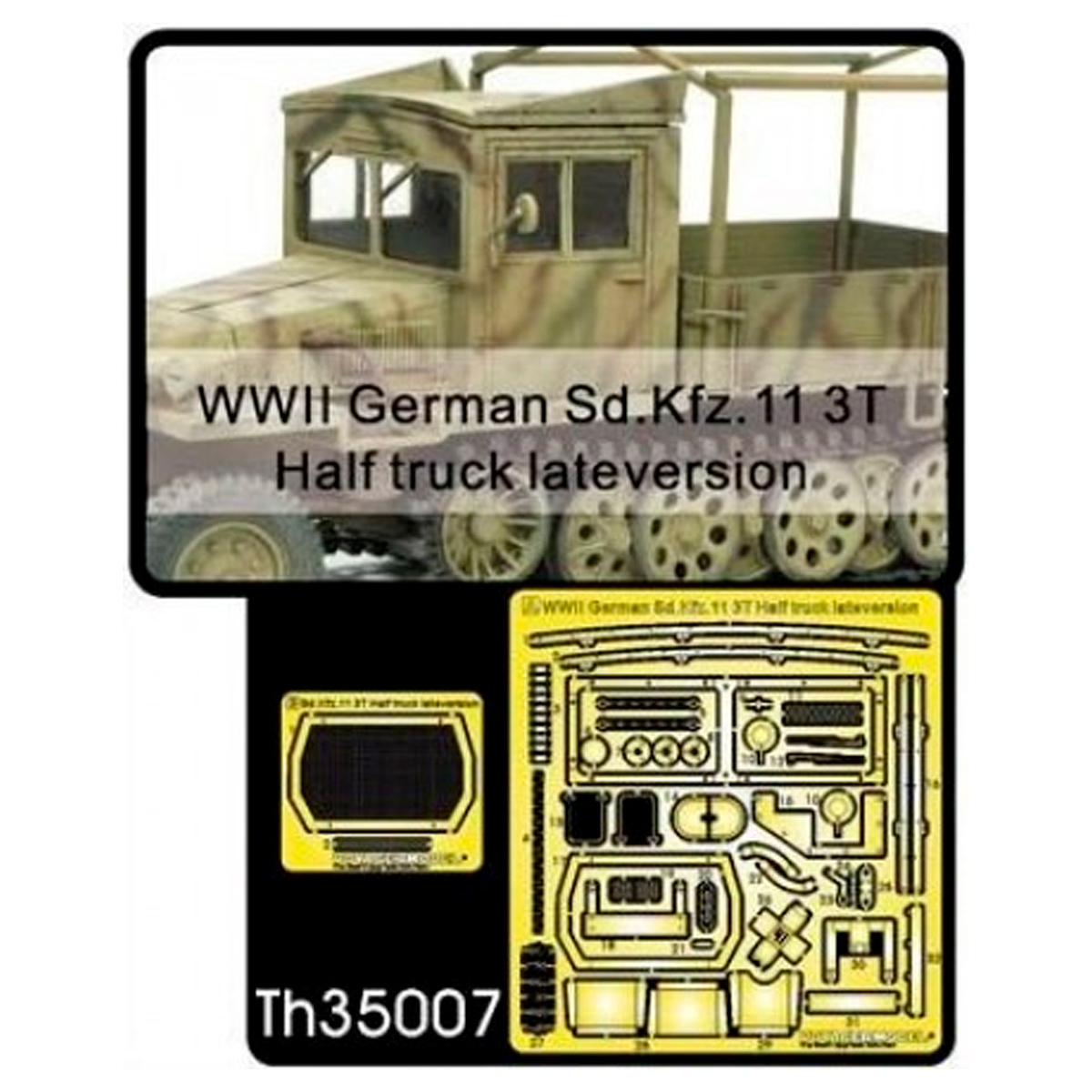 ak-interactive-wwii-german-sd-kfz-11-3t-half-track-late-etching-1-35 image 1