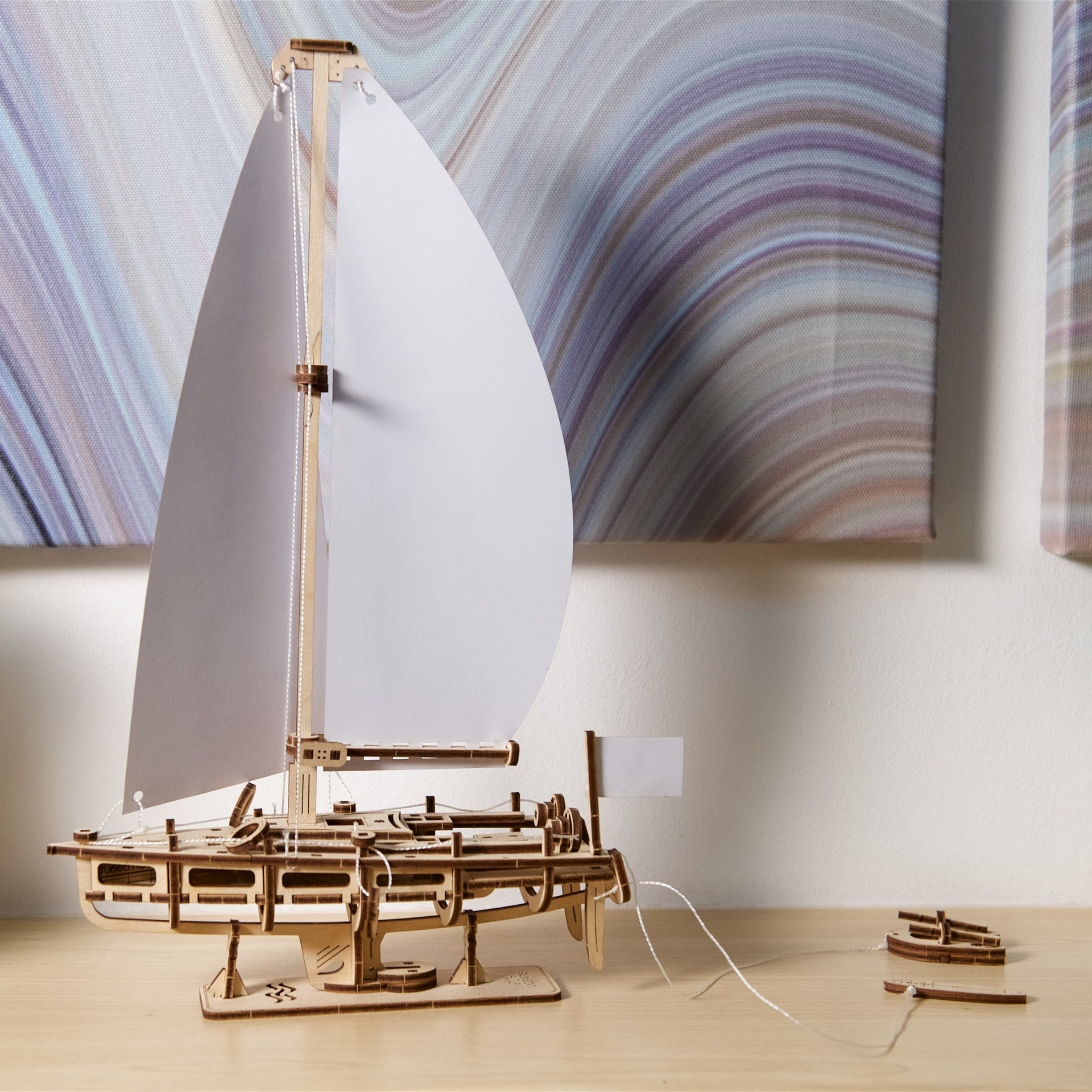 ugears-ocean-beauty-yacht-kit-modellismo-barca-a-vela-in-legno-u-mini image 8
