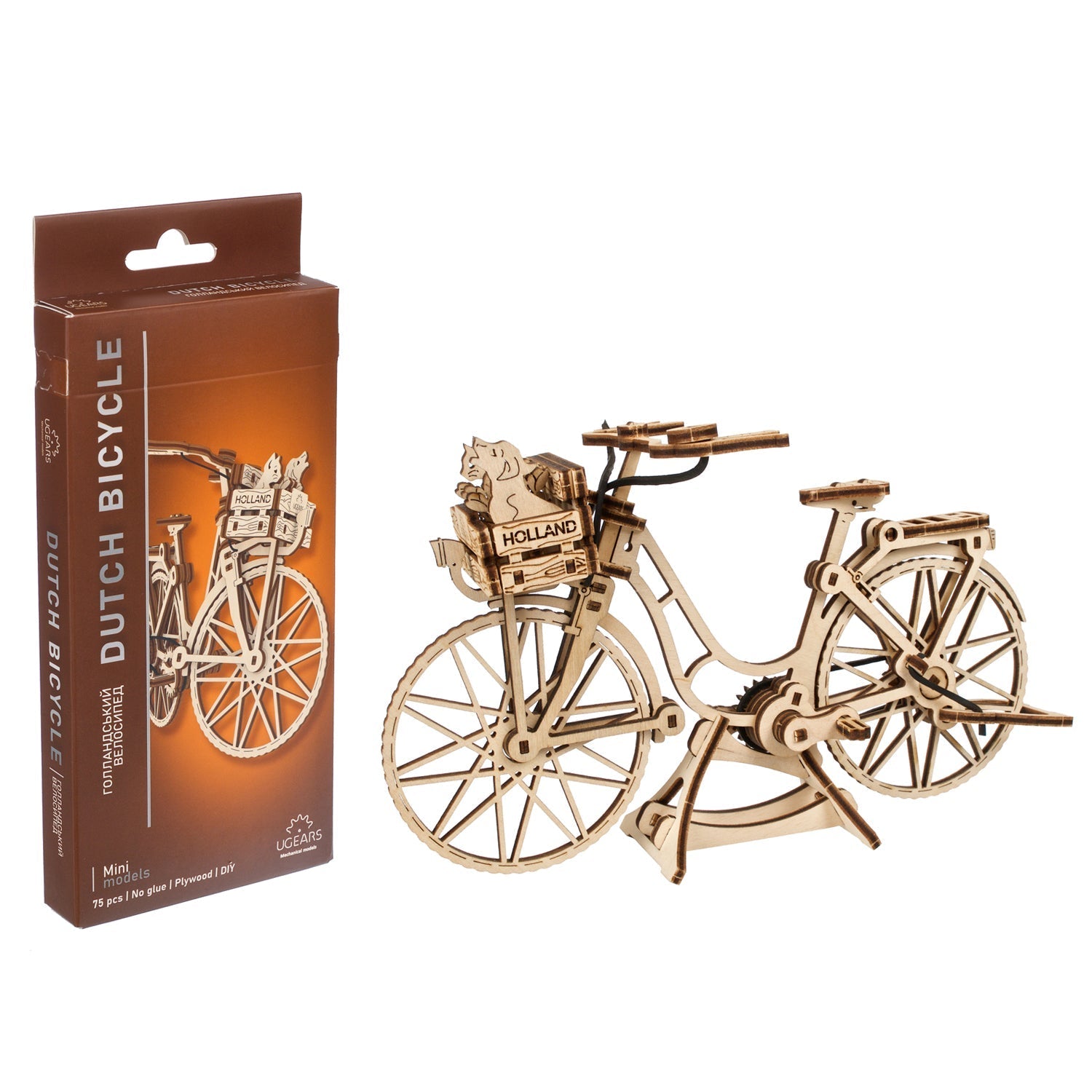 ugears-dutch-bicycle-u-mini-mini-modello-in-legno-da-costruire image 5