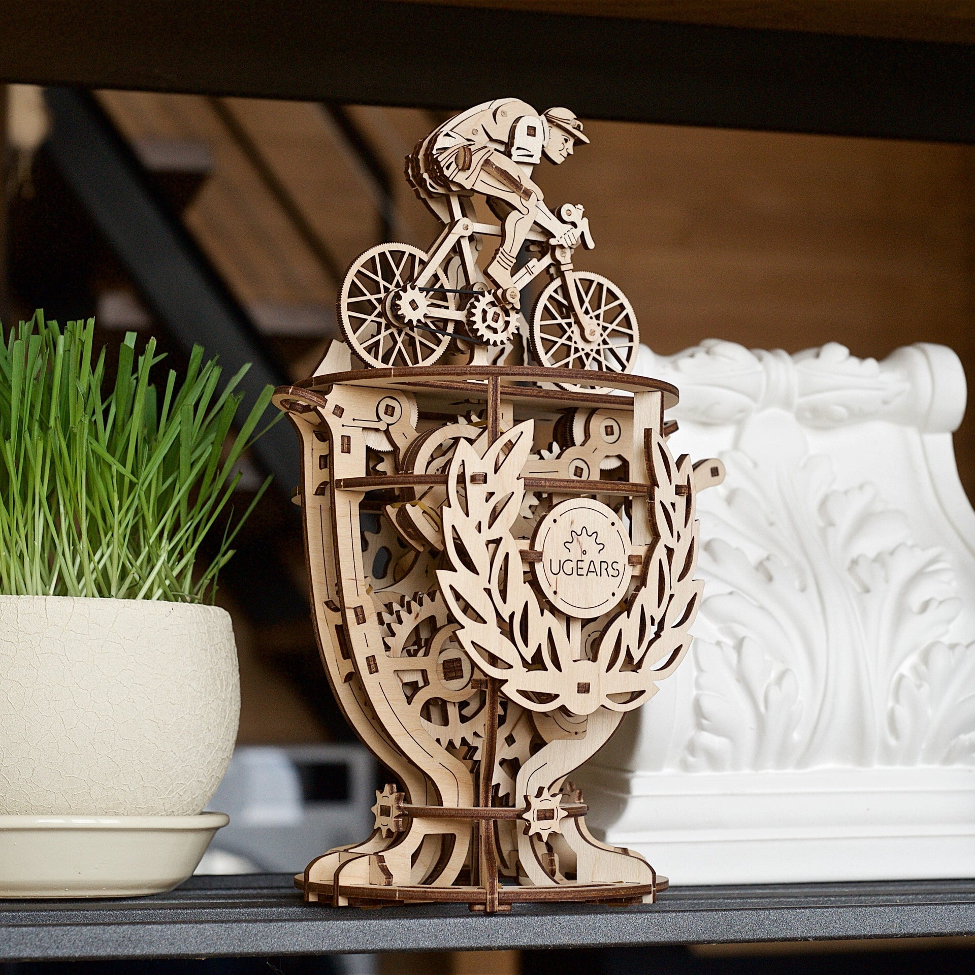 ugears-automaton-cyclist-automa-ciclista-3d-puzzle-in-legno image 8
