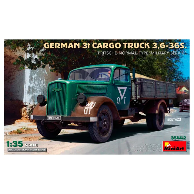 ak-interactive-1-35-german-3t-cargo-truck-3-6-36s-pritsche-military-service-kit- image 1