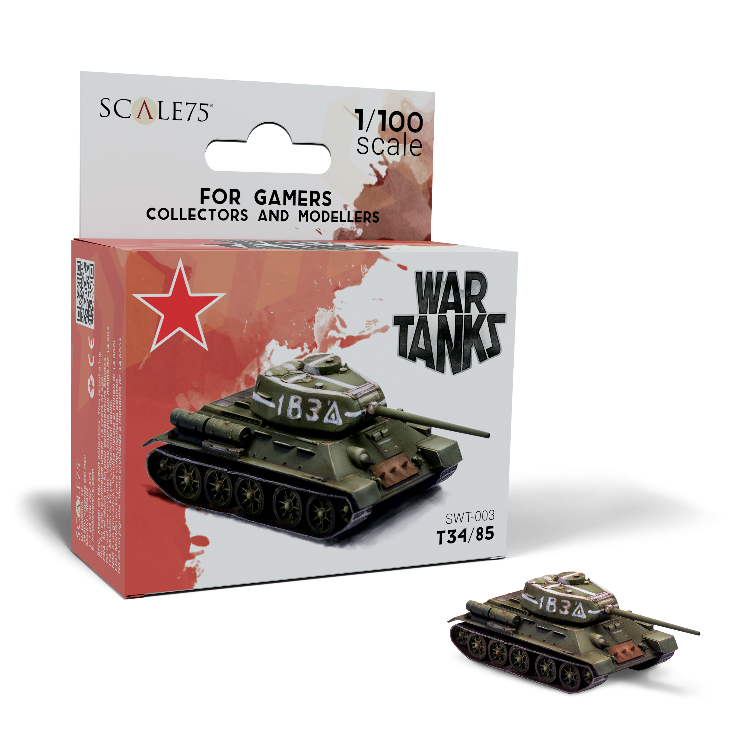 scale75-t34-85-carro-armato-in-resina-scala-1-100 image 1