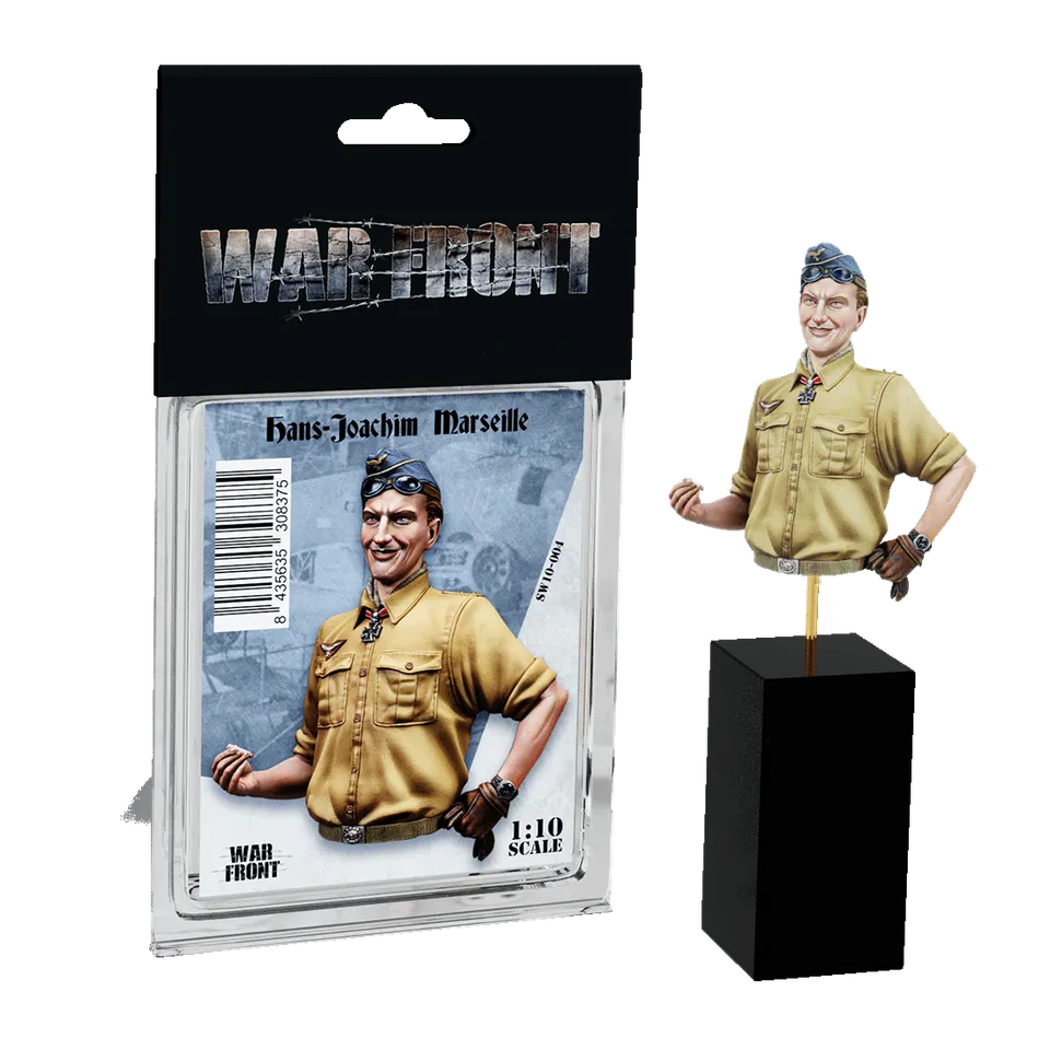 scale75-hans-joachim-marseille-busto-militare-warfront-la-stella-d-africa image 1