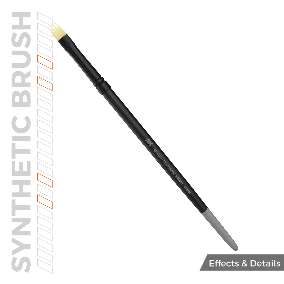 ak-interactive-synthetic-brush-pennello-piatto-a-pettine-per-modellismo image 3