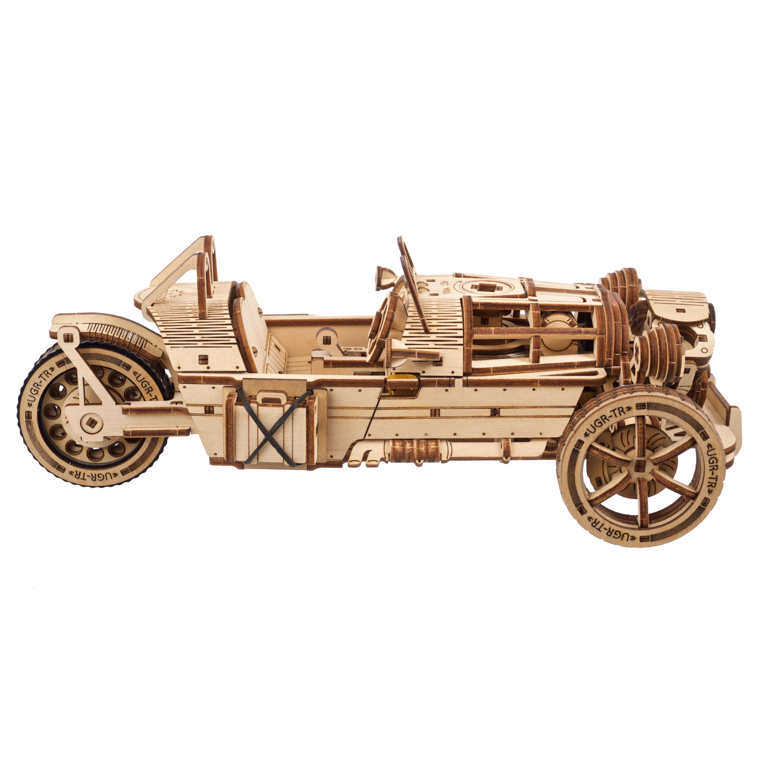 ugears-three-wheeler-ugr-s-kit-di-modellismo-in-legno-3d-moto-a-tre-ruote image 3