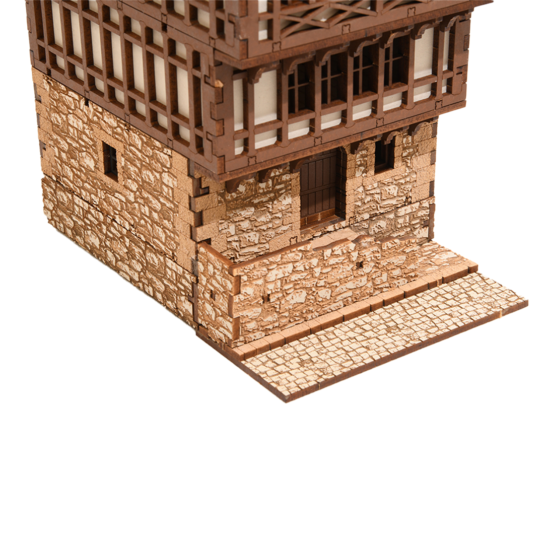 ak-interactive-medieval-european-row-house-terracotta-vanilla-28mm-scale-terrain image 4