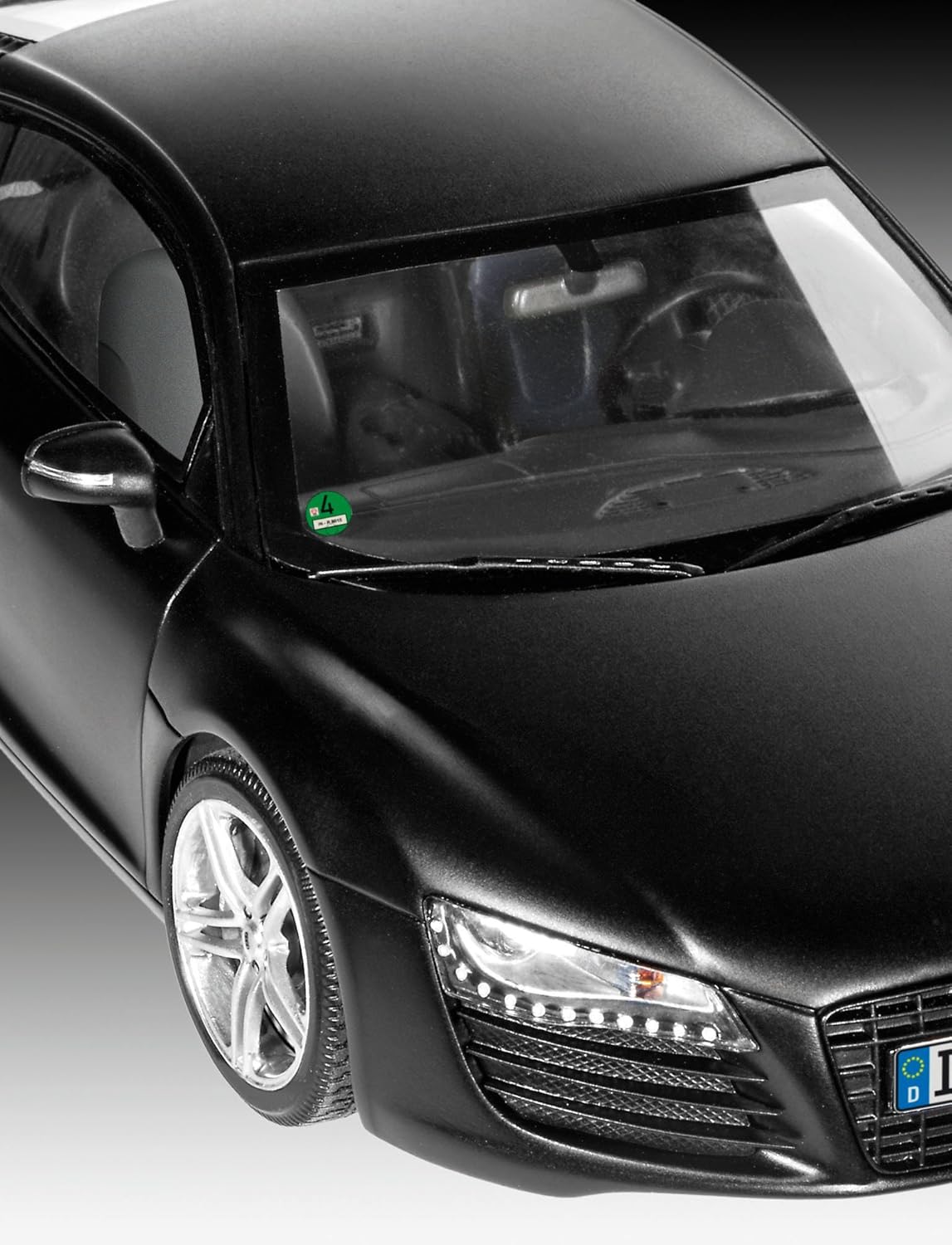 ak-interactive-1-24-audi-r8-black-modello-auto-sportiva-da-costruire image 3