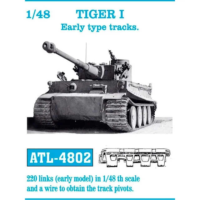 ak-interactive-cingoli-in-metallo-in-scala-1-48-per-tiger-i-early-set-di-cingoli image 1