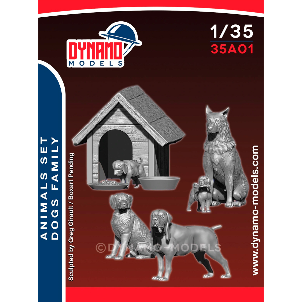 ak-interactive-1-35-animal-set-family-of-dogs-figure-animali-per-diorami image 1