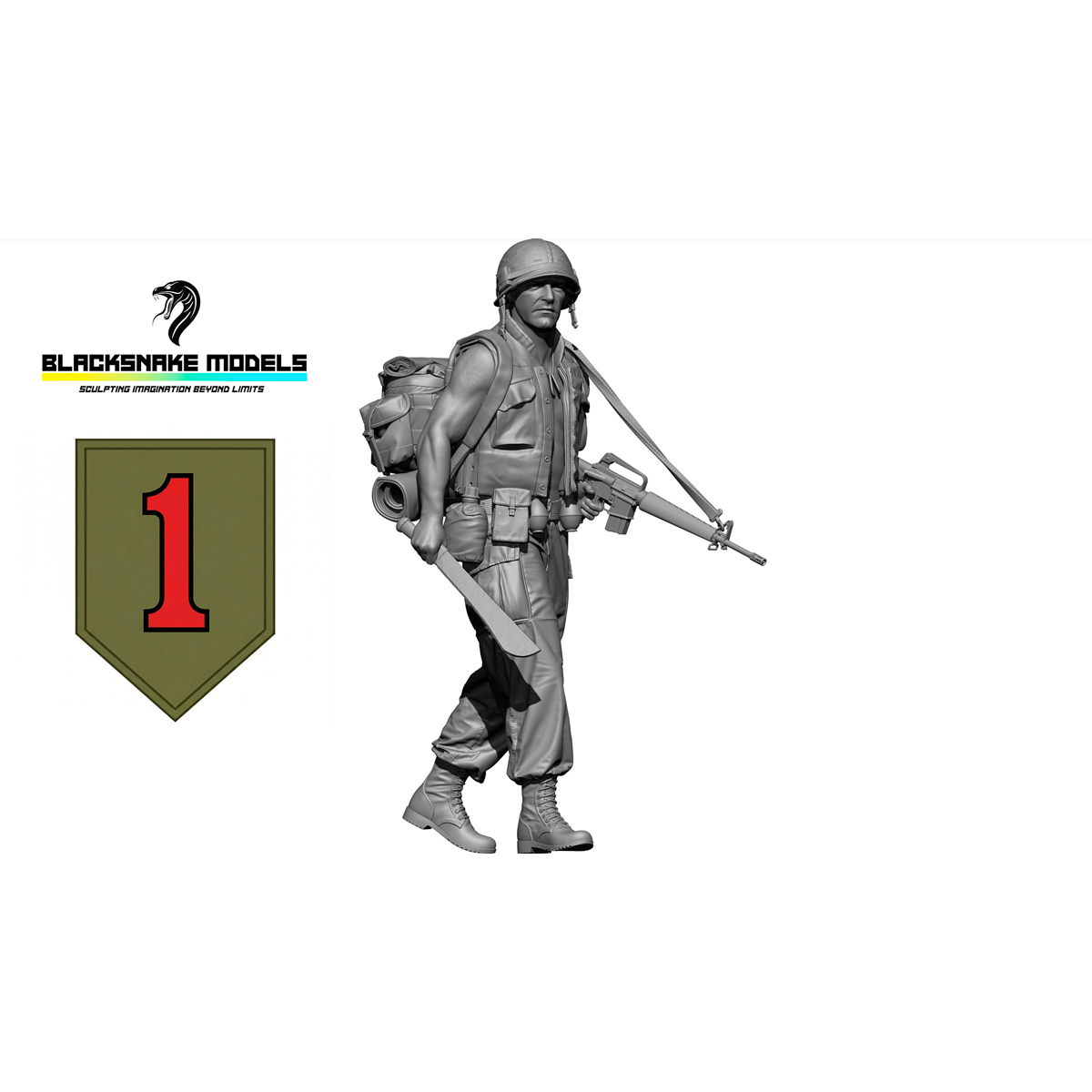 ak-interactive-1-35-soldado-estadounidense-big-red-one-guerra-de-vietnam-01 image 1