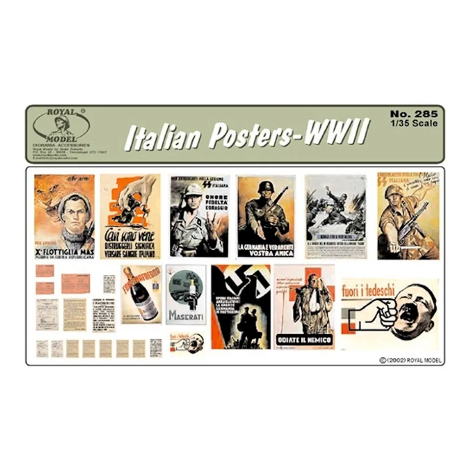 ak-interactive-italian-posters-wwii-1-35-accessorio-per-diorami-in-scala-1-35 image 1