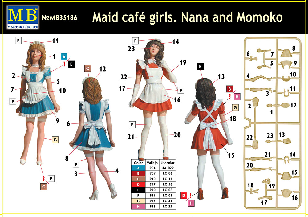 ak-interactive-maid-cafe-girls-nana-e-momoko-1-35-set-figure image 2