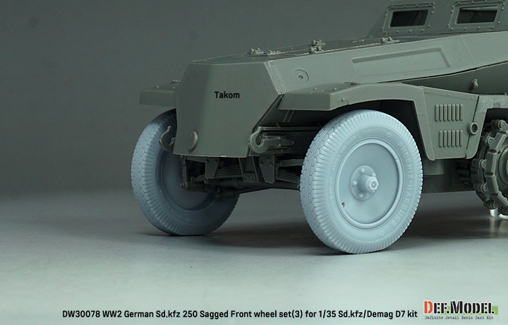 ak-interactive-ww2-german-sd-kfz-250-sagged-wheel-set-3-for-1-35-sd-kfz-250-dema image 7