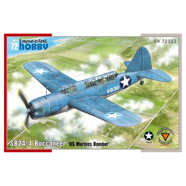 ak-interactive-brewster-sb2a-4-buccaneer-us-marines-bomber-1-72-kit-aereo image 1