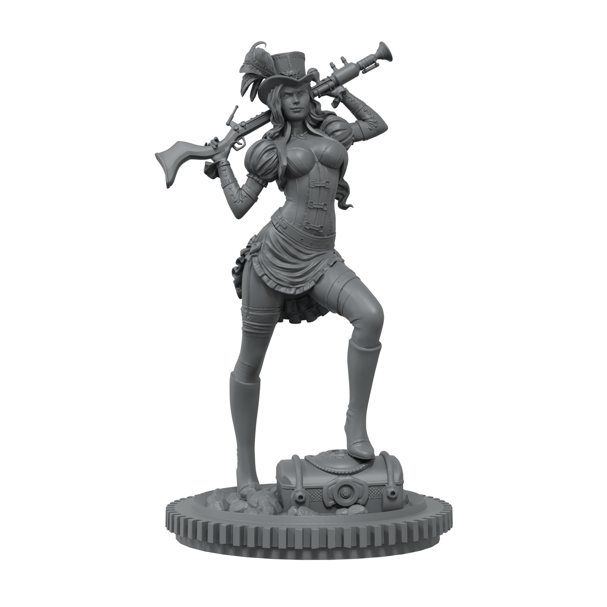 scale75-carla-mc-carthy-35mm-miniatura-in-metallo-bianco-steampunk image 3