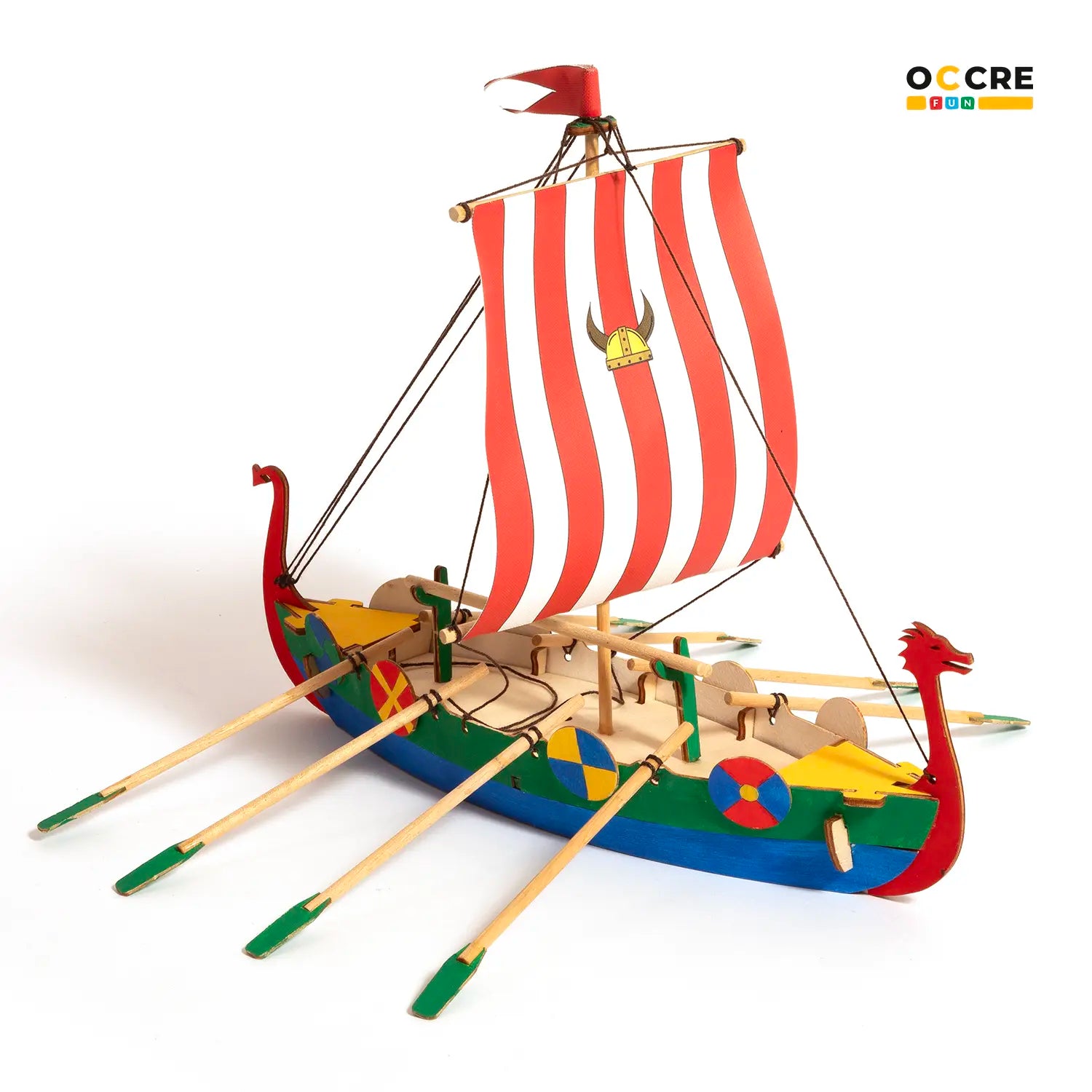 occre-fun-modellino-nave-vichinga-per-bambini-da-costruire-e-colorare image 7