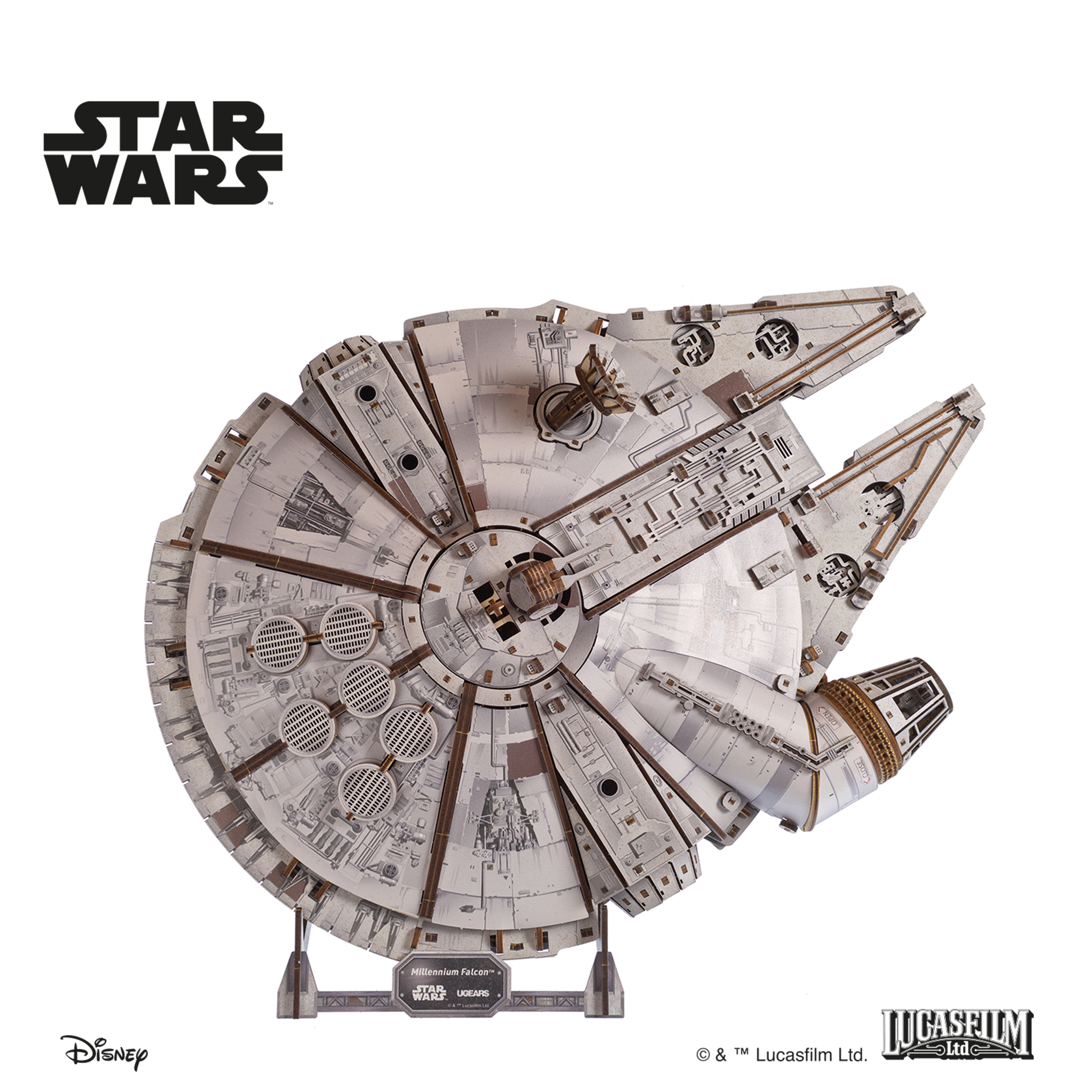 ugears-millennium-falcon-star-wars-1-75-astronave-da-costruire image 2