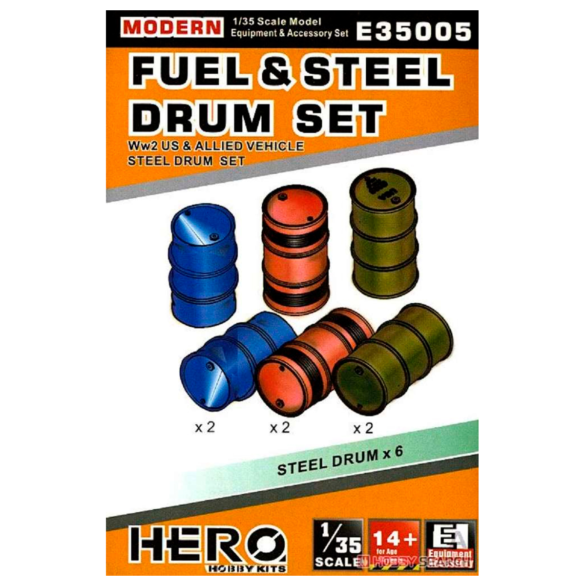 ak-interactive-1-35-fuel-steel-drum-set-ww2-allied-vehicle-drum-set-kit-accessor image 1