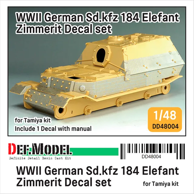 ak-interactive-set-decal-zimmerit-elefant-tedesco-wwii-per-kit-tamiya-1-48 image 1
