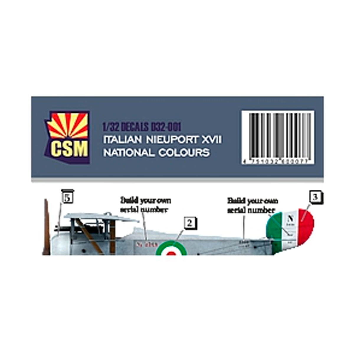 ak-interactive-nieuport-xvii-italian-national-colours-1-32-kit-aereo-in-scala image 1