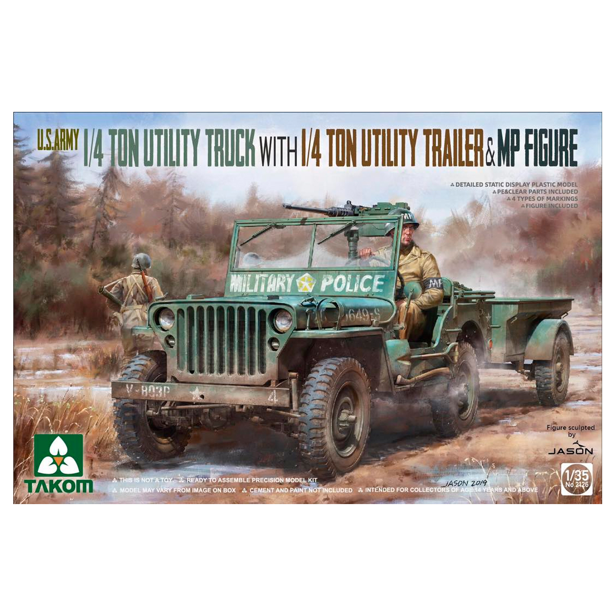 ak-interactive-1-35-u-s-army-1-4-ton-utility-truck-con-trailer-e-figura-mp image 1