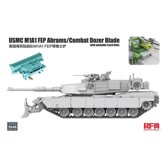 ak-interactive-1-35-usmc-m1a1-fep-abrams-con-combat-dozer-blade image 1