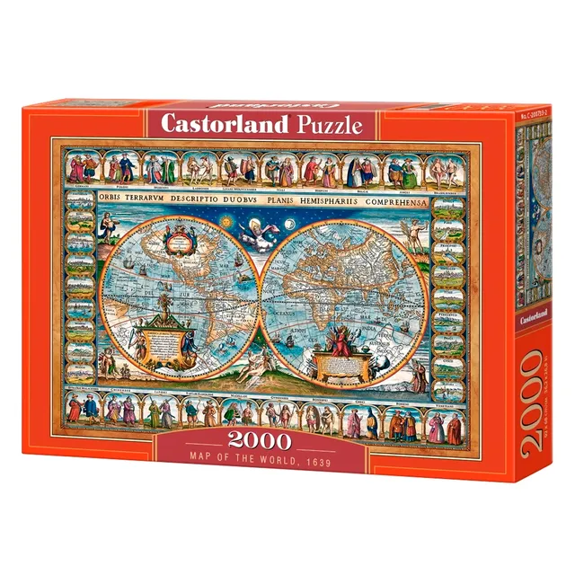 ak-interactive-puzzle-2000-pc-puzzels-map-of-the-world-1639-puzzle-2000-pezzi image 1