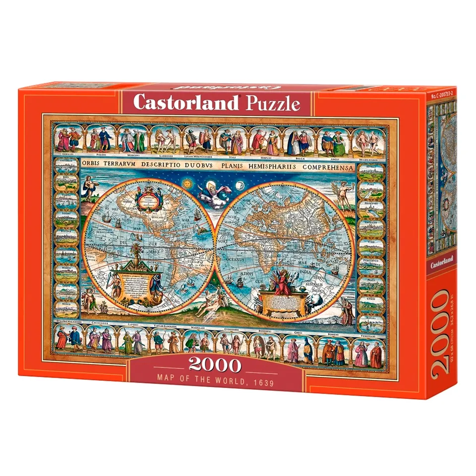 ak-interactive-puzzle-2000-pc-puzzels-map-of-the-world-1639-puzzle-2000-pezzi image 1