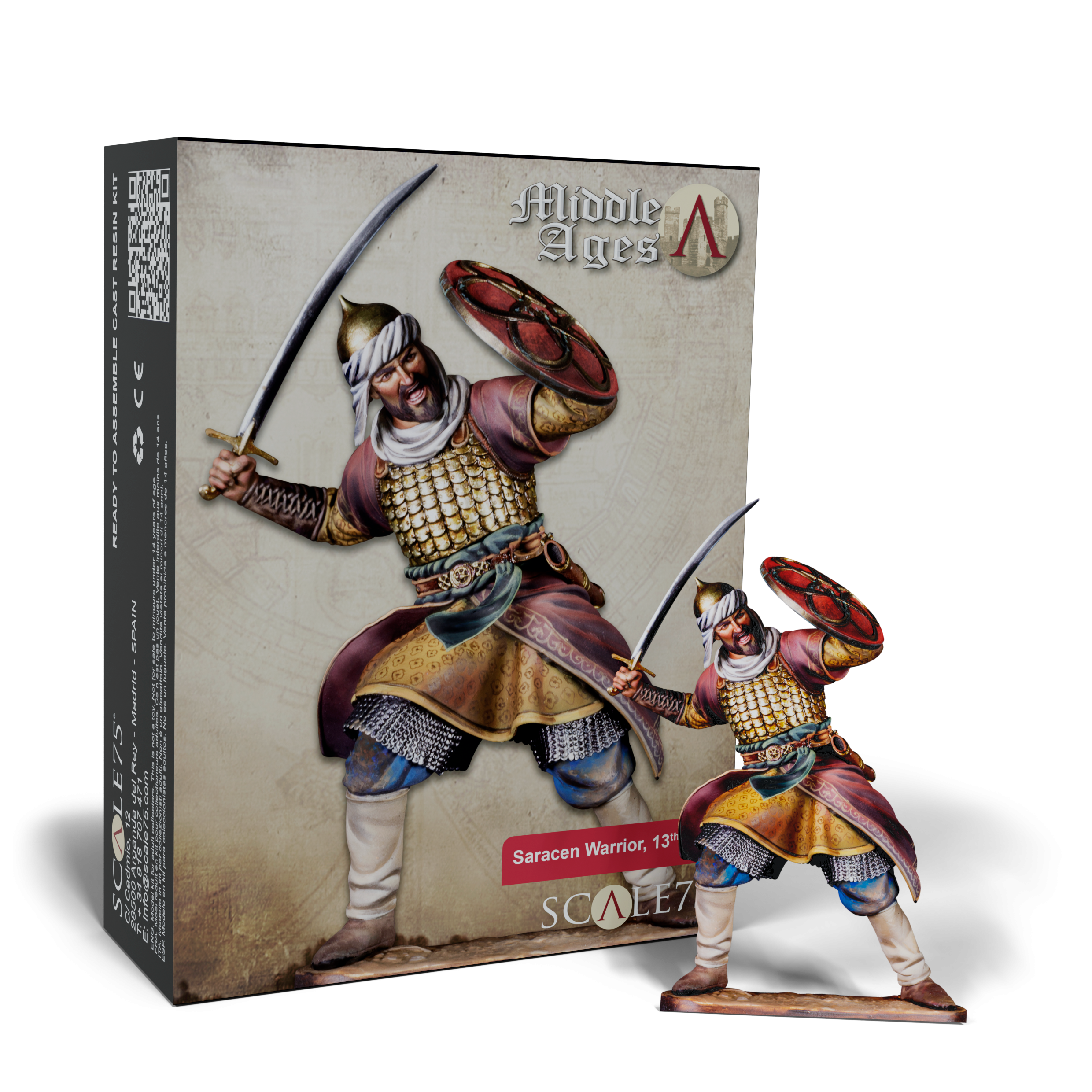 scale75-saracen-warrior-xiii-secolo-miniatura-75mm image 1