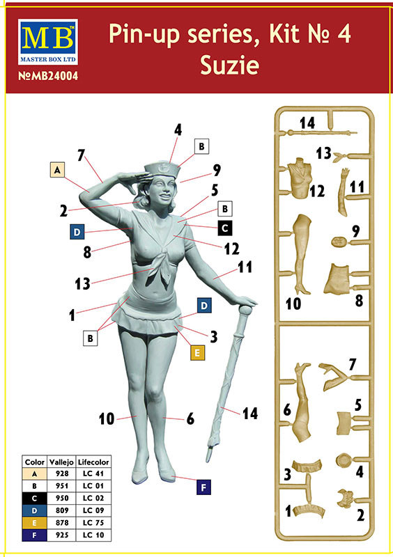 ak-interactive-pin-up-series-kit-no-4-suzie-1-24-kit-di-modellismo-da-costruire image 3