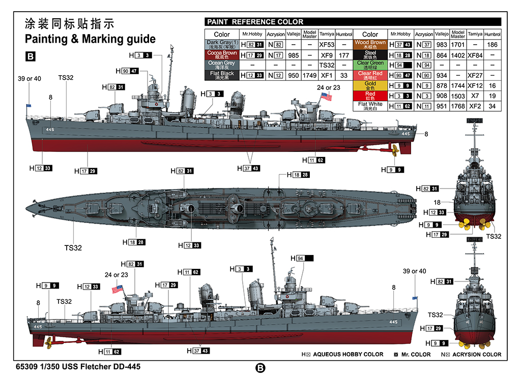 ak-interactive-1-350-uss-fletcher-dd-445-kit-modellismo-nave-militare image 3